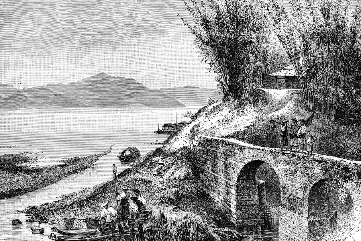 Vue sur le haut Yang-Tze-Kiang, vers 1890 - Unbekannt