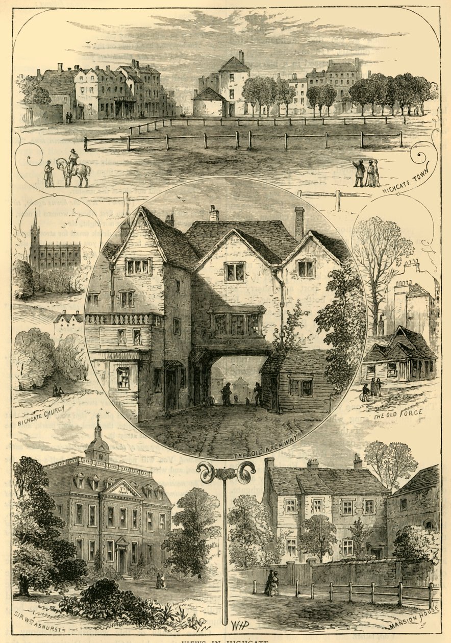 Vues à Highgate, vers 1876 - Unbekannt