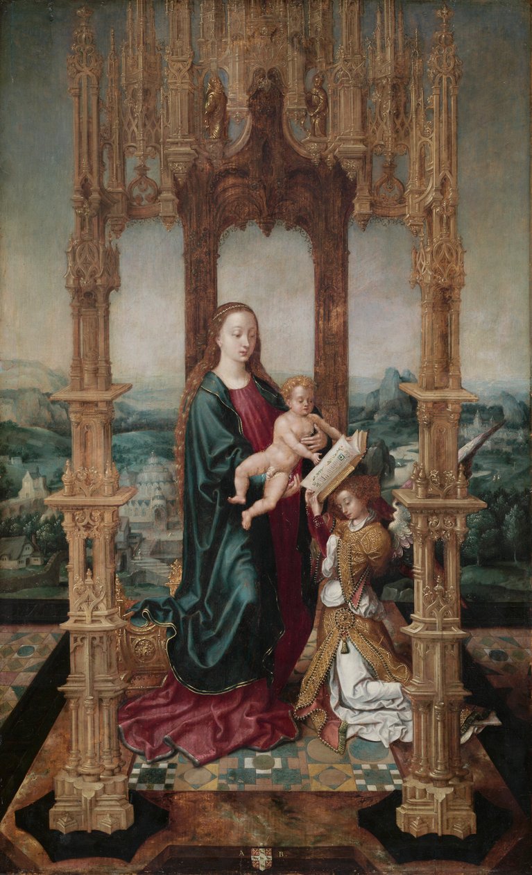 Vierge et Enfant sous un dais, années 1520 - Unbekannt