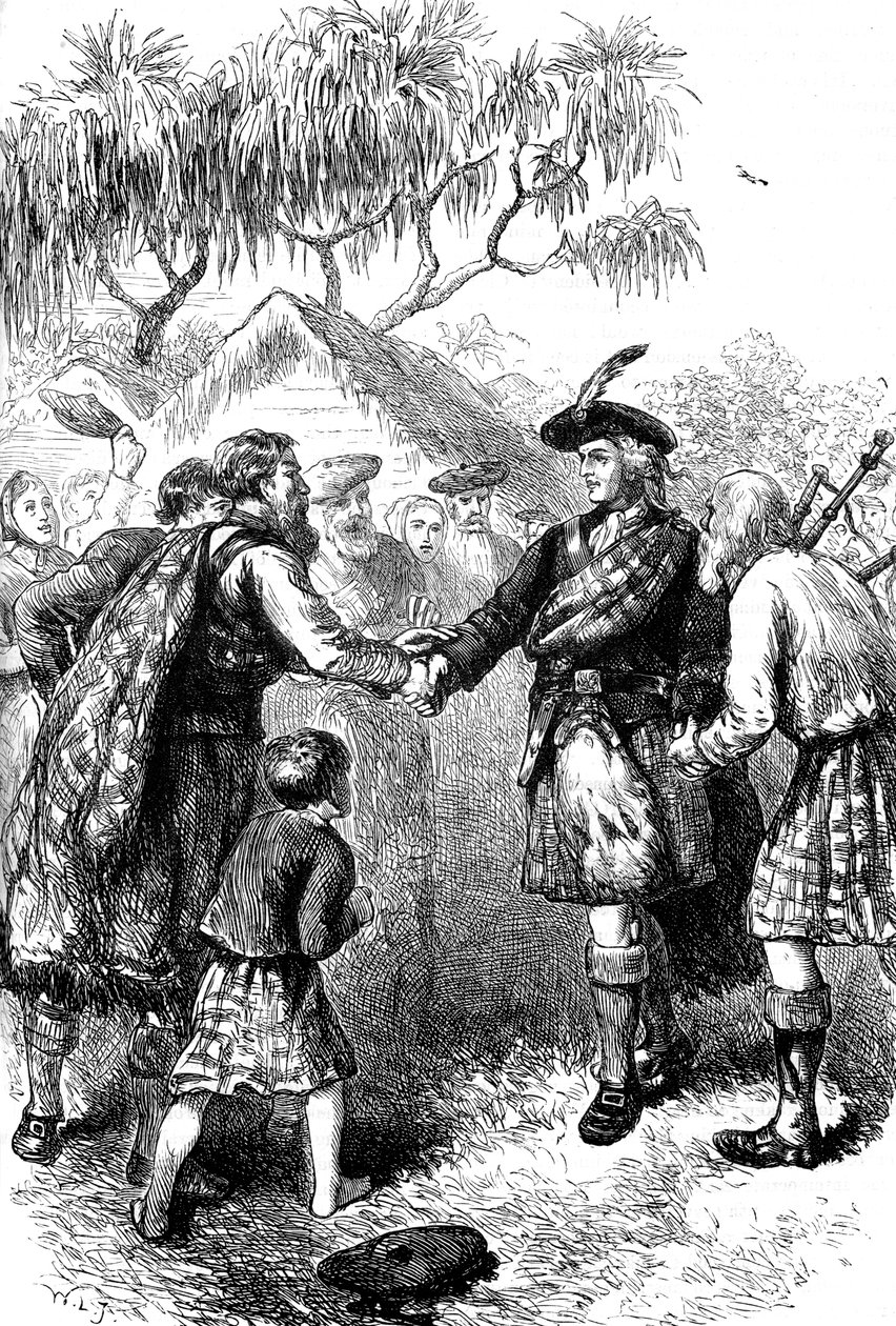 Visite de James Oglethorpe à la colonie des Highlands, Géorgie, vers 1730s vers 1880 - Unbekannt