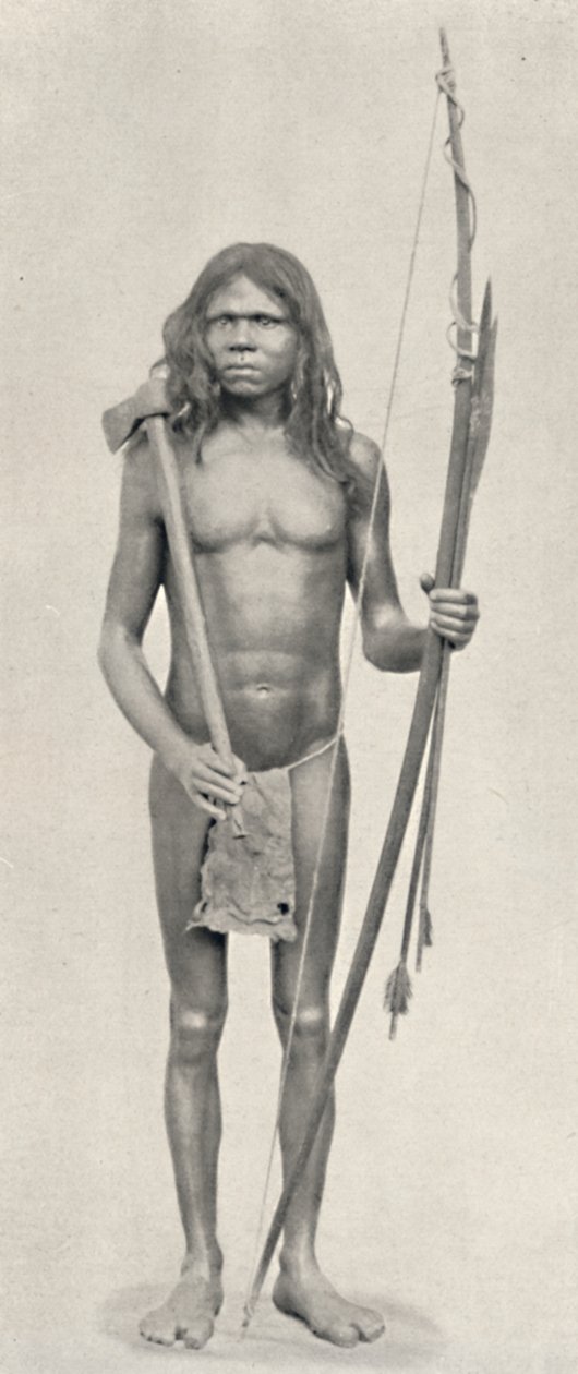 Wedda avec arc, flèches et hache, 1926 - Unbekannt