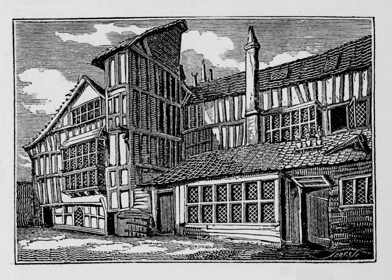 Maison de Whittington dans Swithins Passage, Moor Lane, City of London, 1823 - Unbekannt