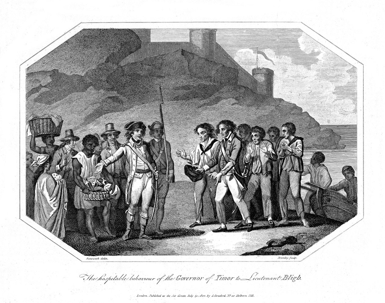 William Bligh, officier de la marine britannique reçu par le gouverneur de Timor, 14 juin 1789, 1802 - Unbekannt