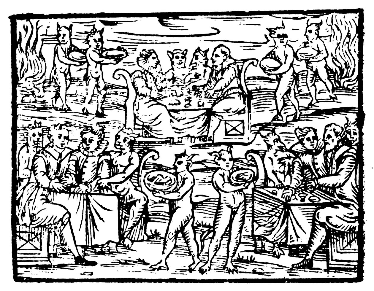 Sorcières et sorciers festoyant au Sabbat, 1608 - Unbekannt