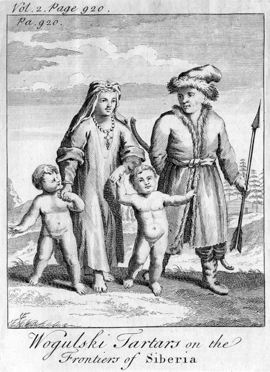 Tartares Wogulski aux frontières de la Sibérie, vers 1740 - Unbekannt
