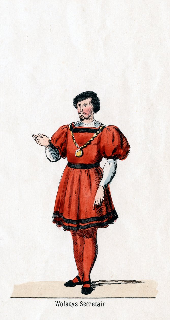Secrétaire de Wolsey, costume pour la pièce de Shakespeare, Henry VIII, XIXe siècle - Unbekannt