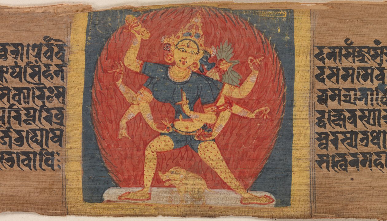 Déesse Tara Marichi à huit bras et trois visages en colère..., ca. 1090 - Unbekannt