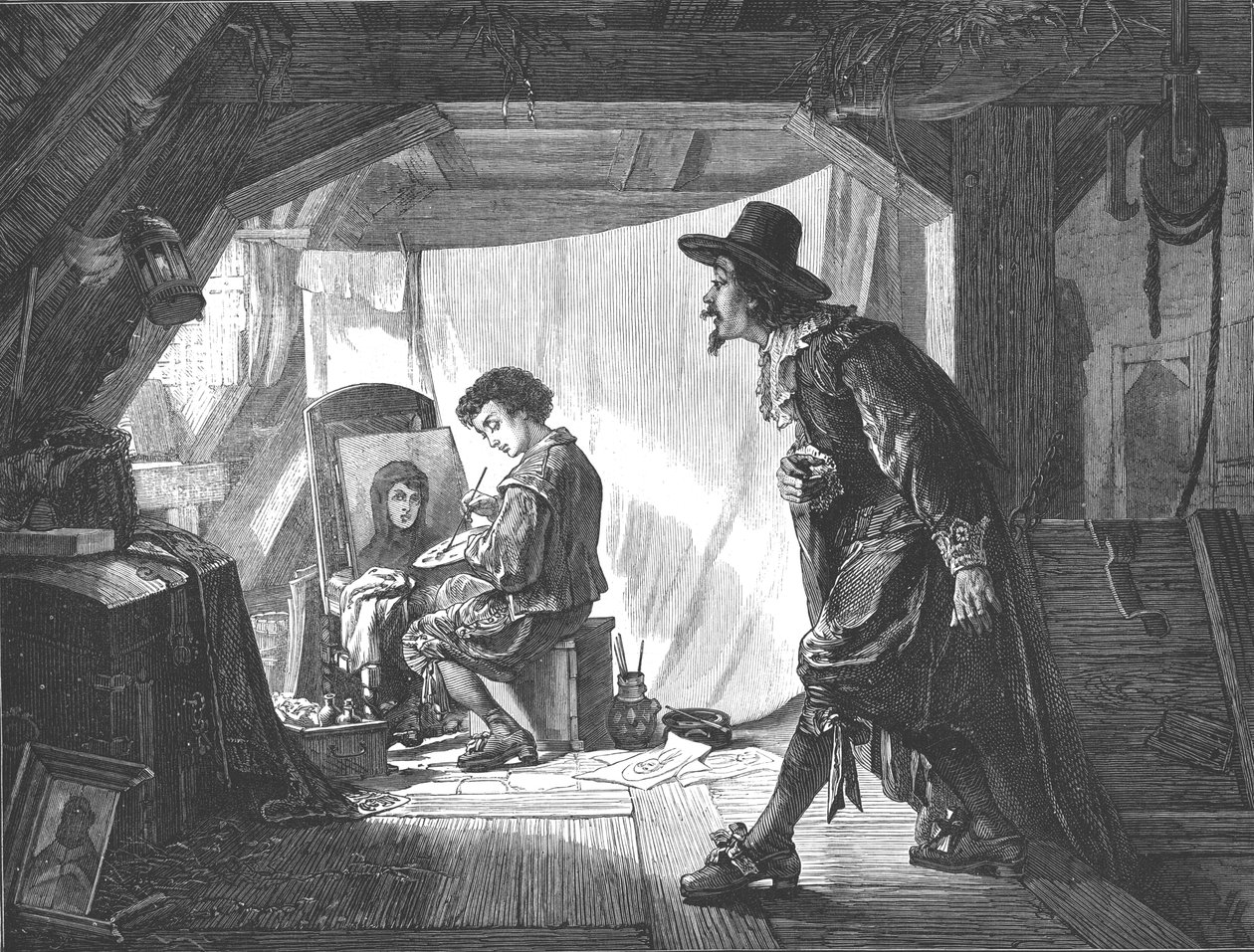 Jeune Rubens surpris par son maître, Van Oort, 1875 - Unbekannt