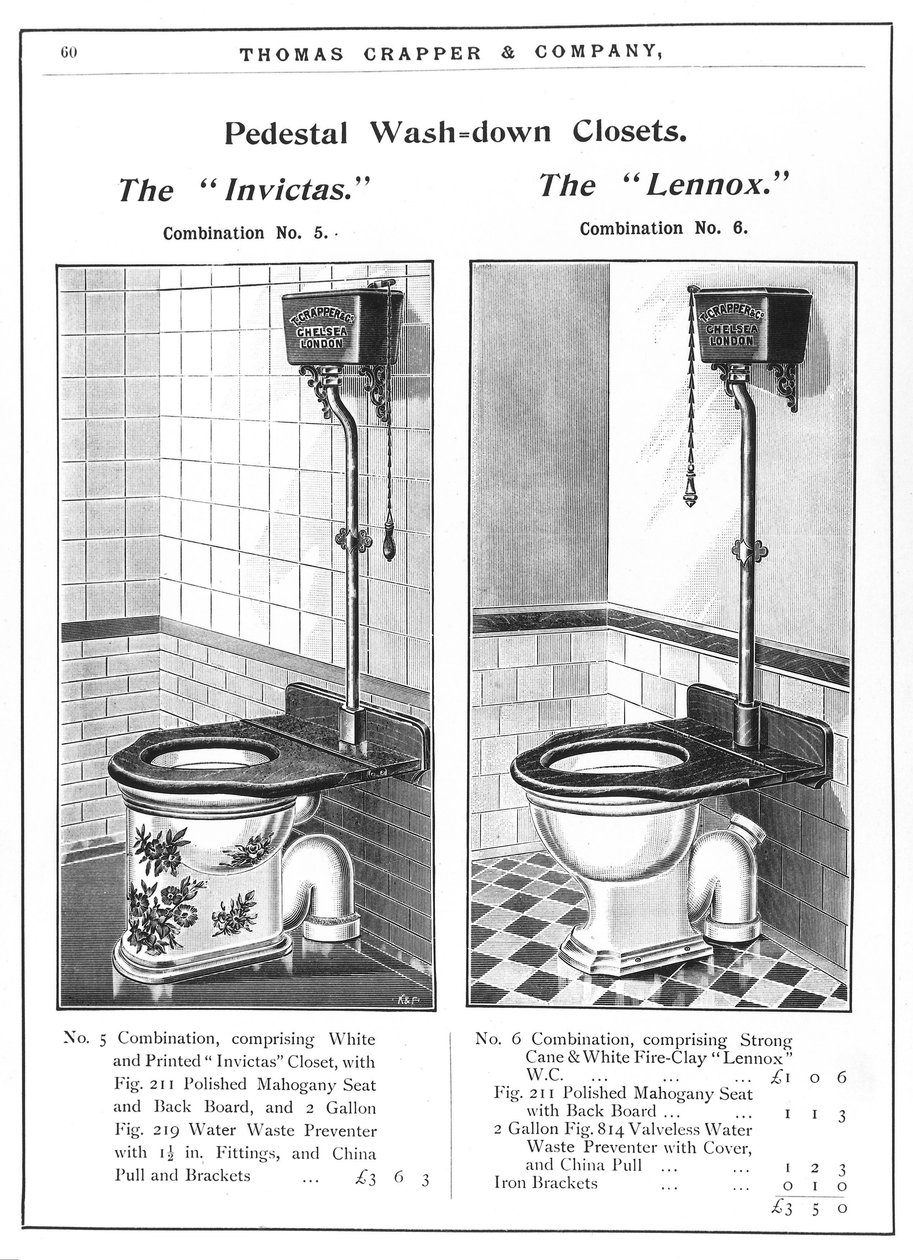 Modèles de toilette à socle, équipées de chasse d