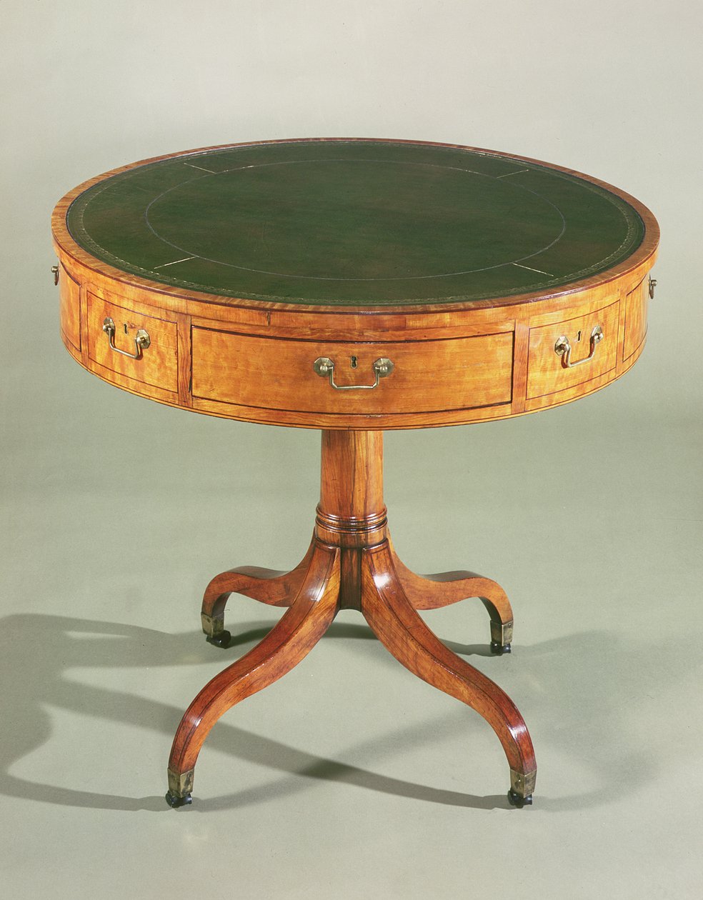 Petite table tambour en bois de satin Sheraton. Anglais, c.1790 - Unbekannt Unbekannt