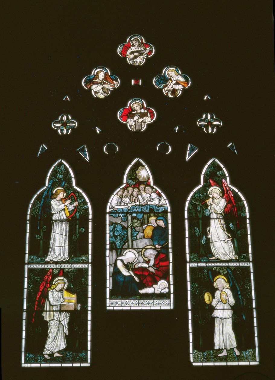 Anges et La Nativité par Sir Edward Burne-Jones (1833-98) - Unbekannt Unbekannt