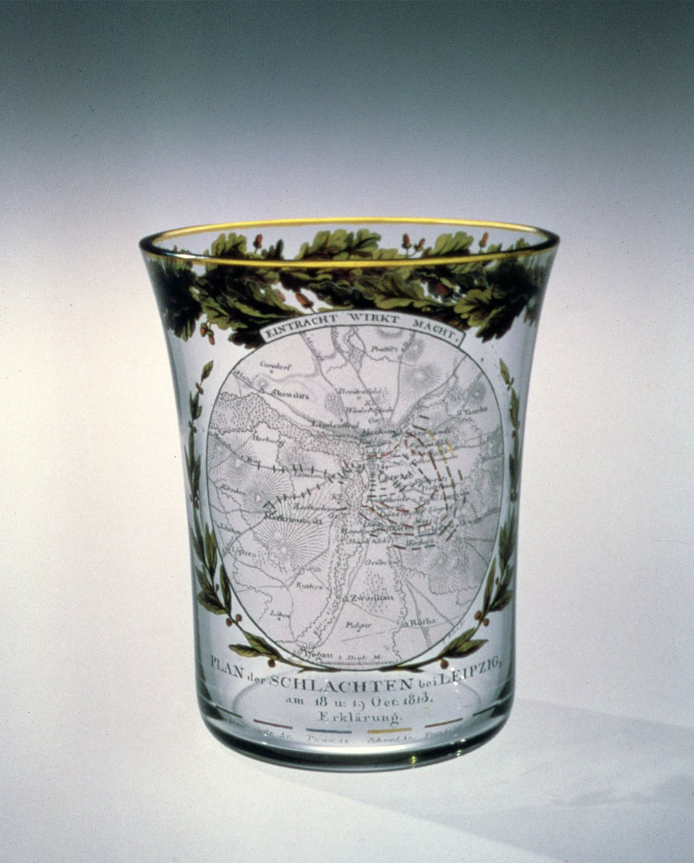Gobelet soufflé, teinté et émaillé décoré par Samuel Mohn, 1813-14 - Unbekannt Unbekannt