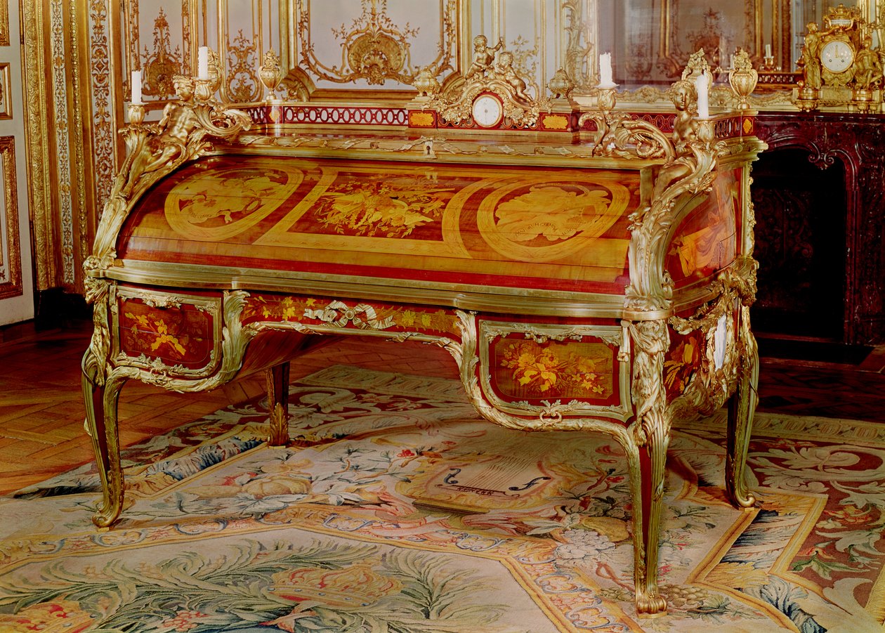 Bureau du Roi, marqueterie et ornementation en bronze doré, 1760-69 - Unbekannt Unbekannt