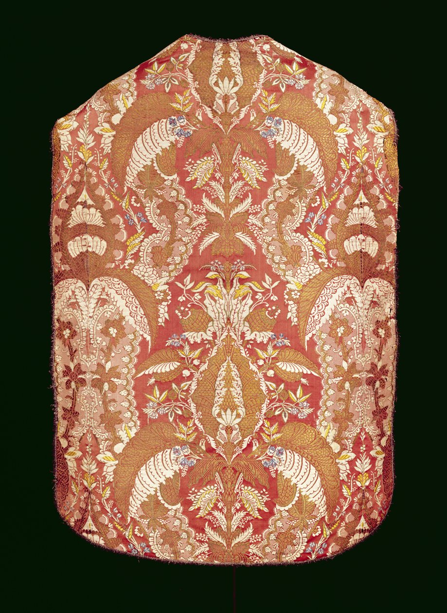 Chasuble, soie à motifs de dentelle, française, c.1720 - Unbekannt Unbekannt