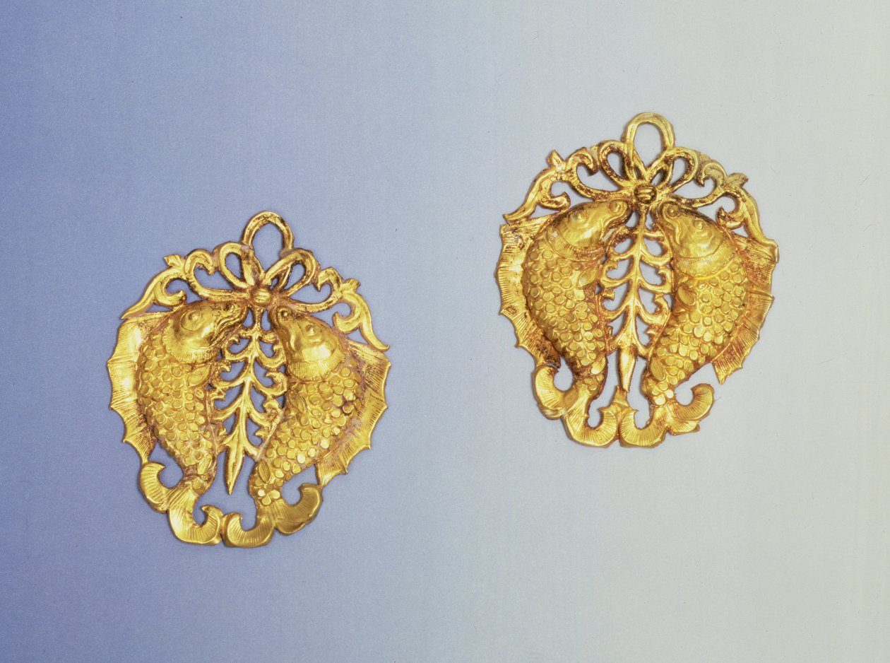 Pendentifs chinois, plaqués or 17 carats, dynastie Tang, 618-907 après J.-C. - Unbekannt Unbekannt