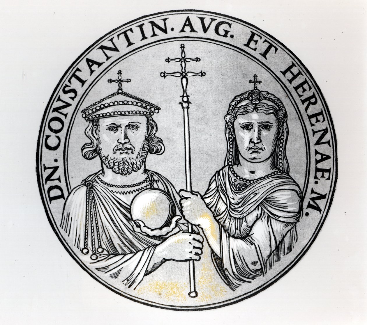 Constantin VI (770-c.797 AD) et sa mère Irène (gravure) - Unbekannt Unbekannt