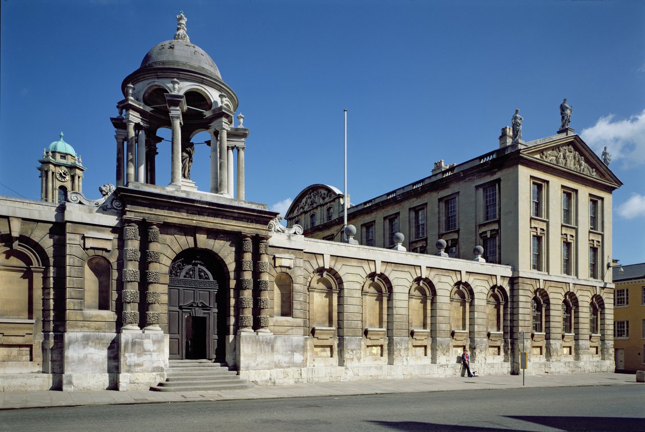 Extérieur de la cour avant du Collège Queens, Oxford, construit en 1709-34 - Unbekannt Unbekannt