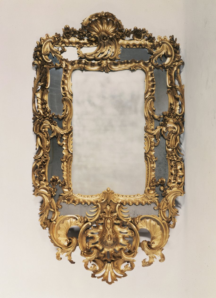 Miroir doré sculpté de George II, milieu du 18e siècle - Unbekannt Unbekannt