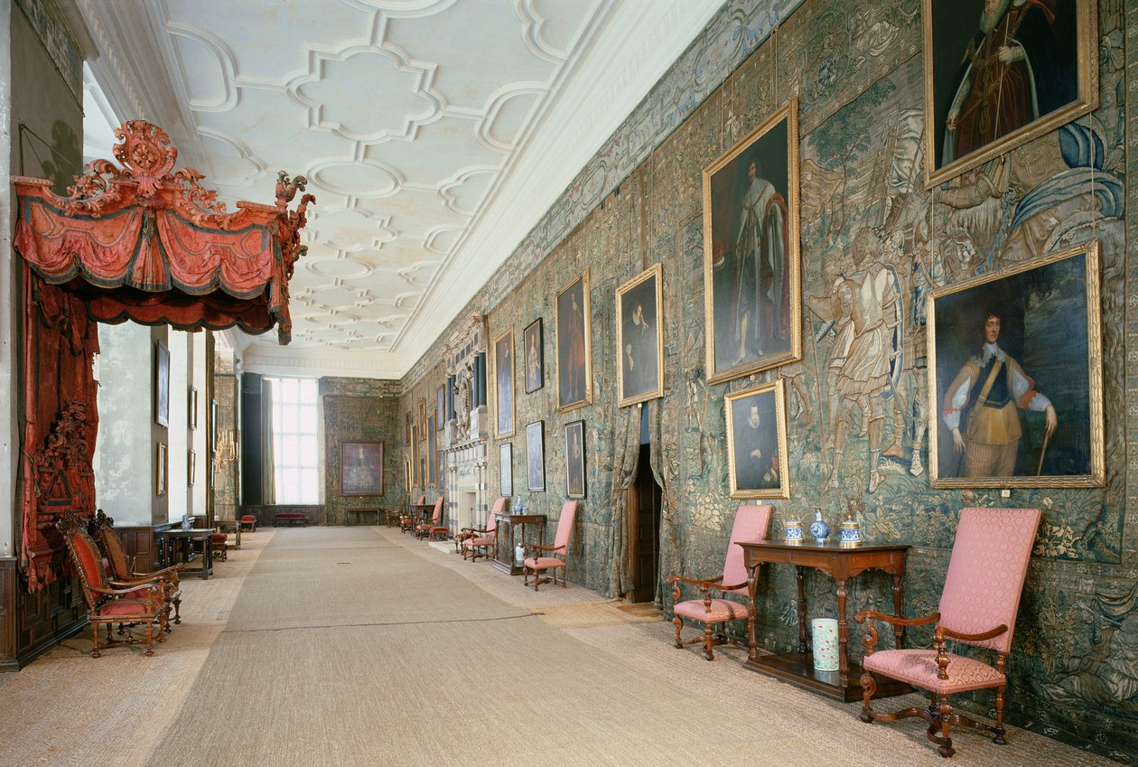 Hardwick Hall (1590-97), Intérieur de la Longue Galerie, Derbyshire, Royaume-Uni - Unbekannt Unbekannt