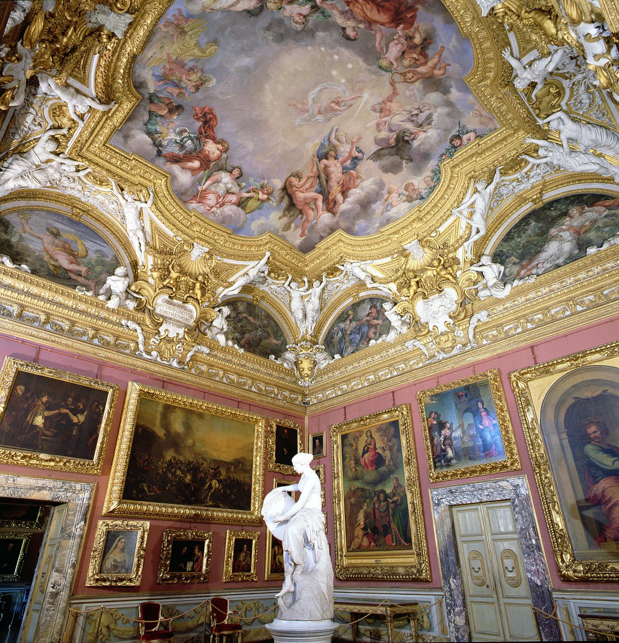 Intérieur de la Sala di Giove (Salle de Jupiter) avec des peintures de Pietro da Cortona, Palazzo Pitti, Florence, Italie - Unbekannt Unbekannt