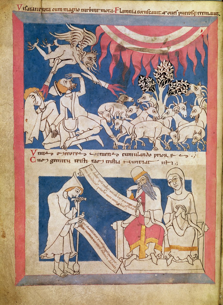 Latin 7253 15 675, f.4v : Job mis à l