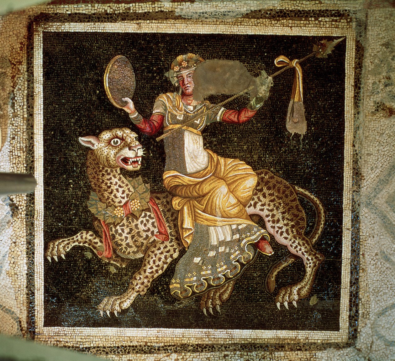 Mosaïque de Dionysos chevauchant un léopard c.180 après J.-C. - Unbekannt Unbekannt