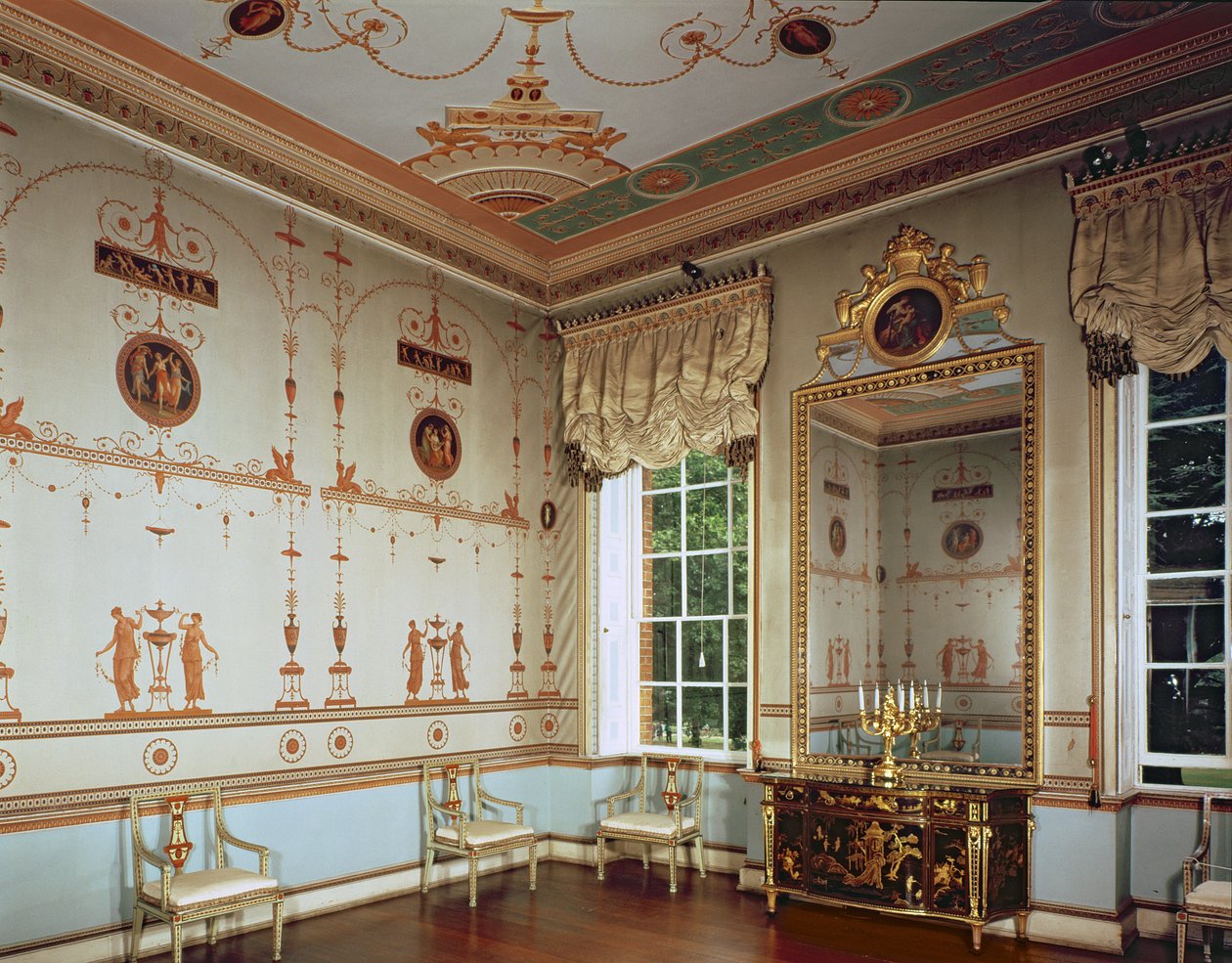 Osterley Park, La Salle Étrusque, construite par Robert Adam (1728-92) commencée en 1761, Middlesex, Royaume-Uni - Unbekannt Unbekannt