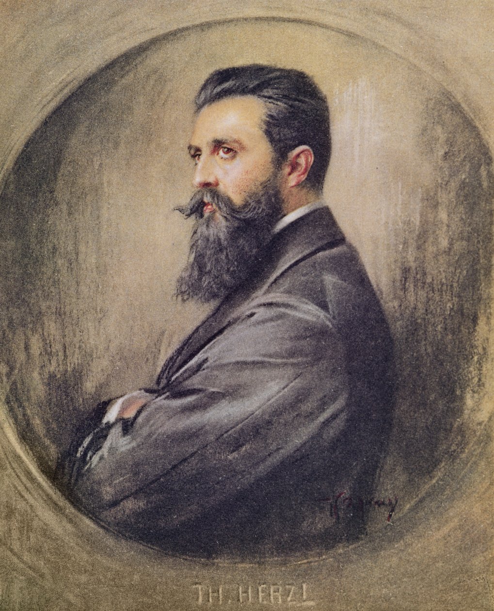 Portrait de Theodor Hertzl (1860-1904) - Unbekannt Unbekannt