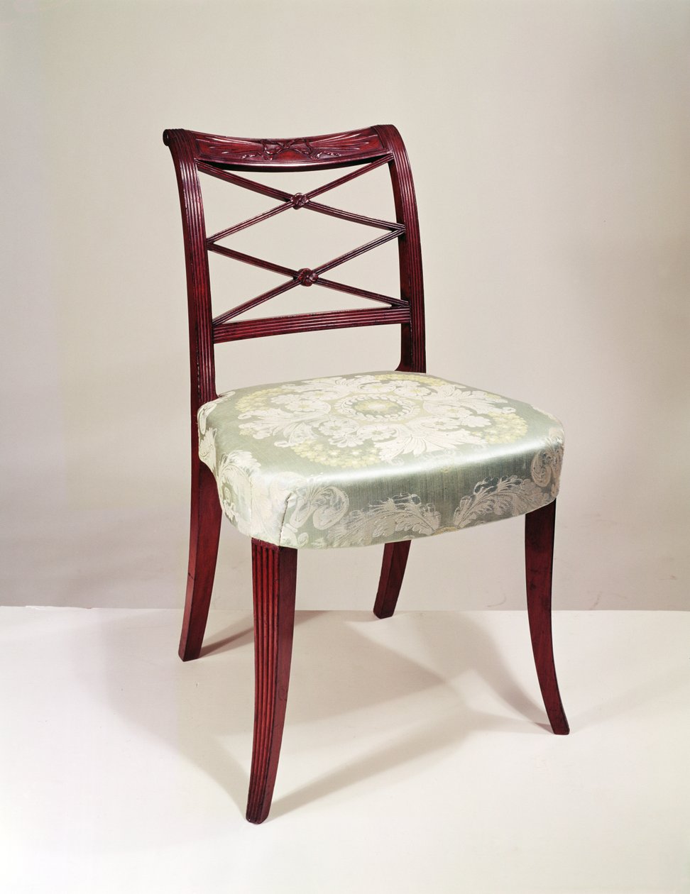 Chaise à dossier enroulé, acajou, par Duncan Phyfe, 1807 - Unbekannt Unbekannt