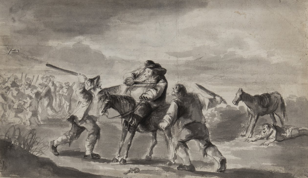Voyageur agressé, peut-être Hudibras de Samuel Butler, c.1790 - Unbekannt Unbekannt