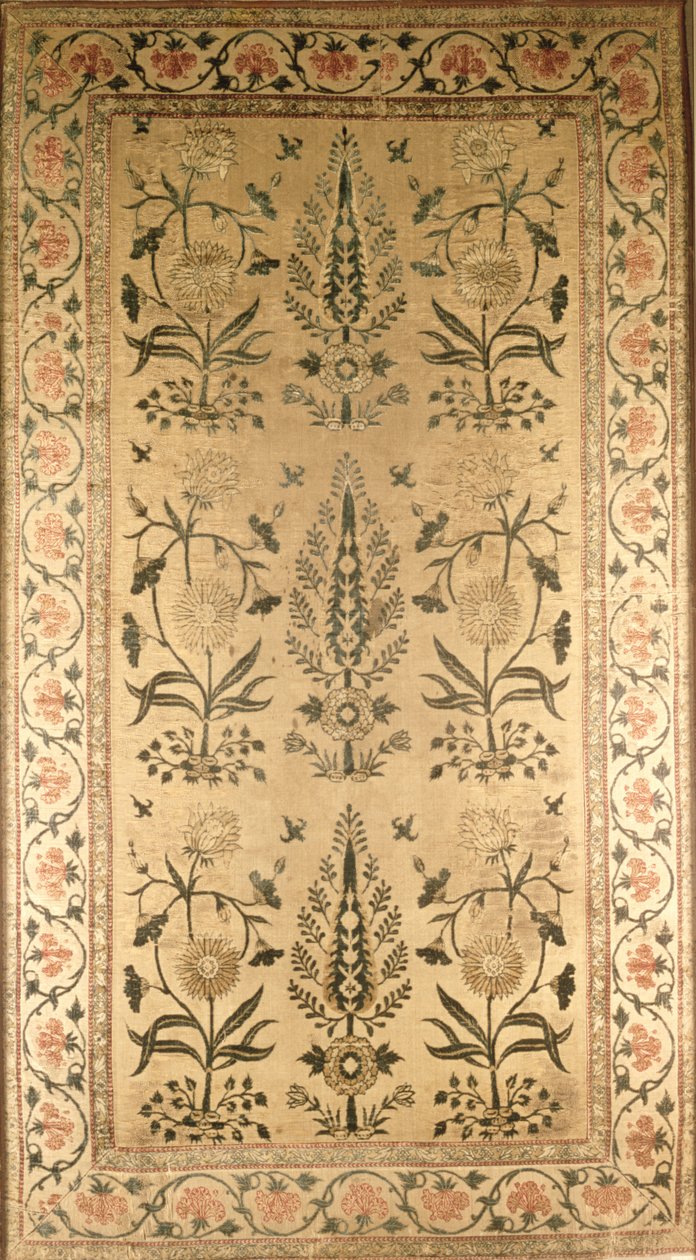 Tapis de sol en velours, Moghol, période de Shah Jahan, 1628-58 - Unbekannt Unbekannt