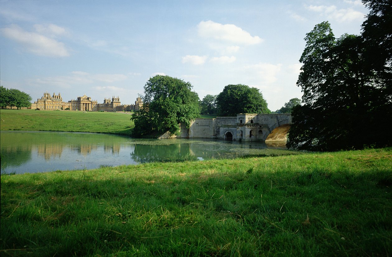 Vue depuis le lac, Palais de Blenheim, Oxfordshire - Unbekannt Unbekannt