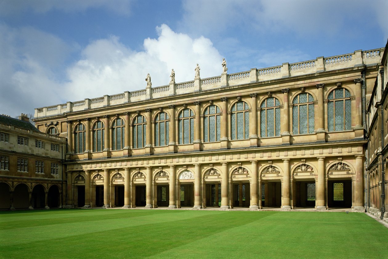 Vue de la Grande Cour de la bibliothèque Wren, Collège Trinity, Cambridge - Unbekannt Unbekannt
