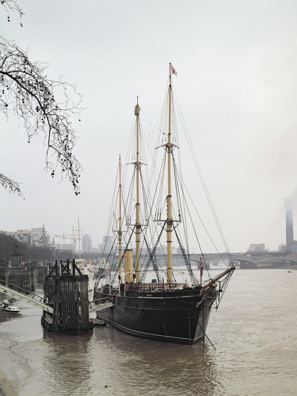 Vue de la Tamise avec le RRS Discovery, navigué par Scott en Antarctique en 1901-04 - Unbekannt Unbekannt