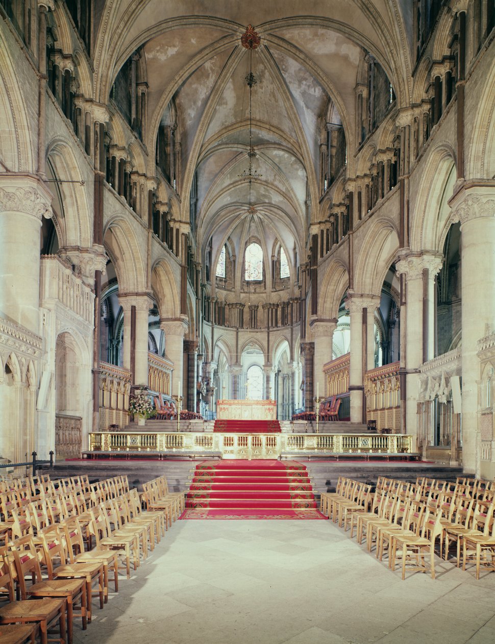 Vue du chœur, cathédrale de Canterbury, construite 1098-1130 - Unbekannt Unbekannt