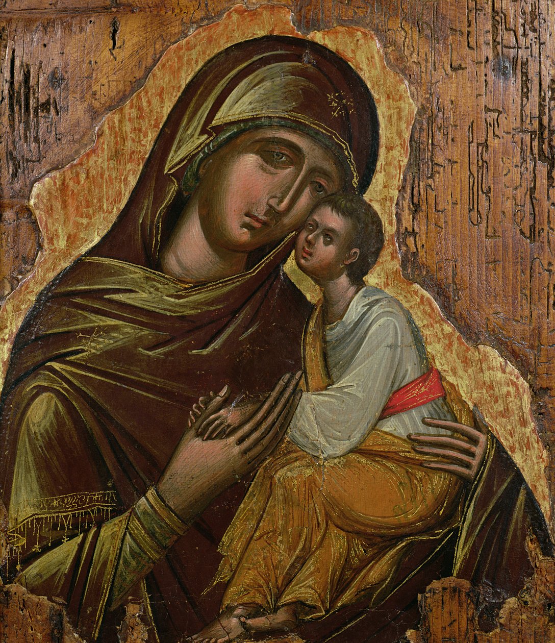 Vierge de Tendresse, icône grecque de Crète, fin du XVe siècle - Unbekannt Unbekannt