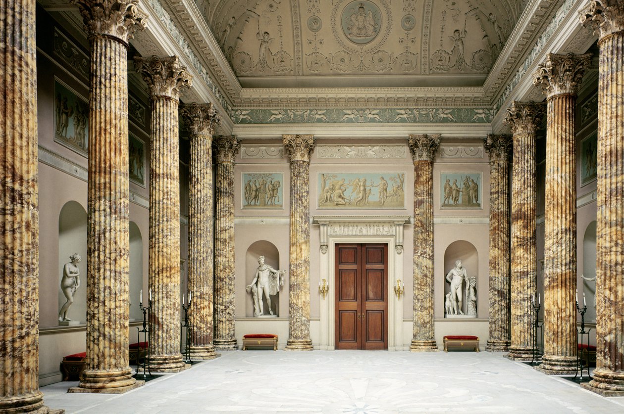 Intérieur de la salle de marbre, Kedleston Hall, Derbyshire - Unbekannt Unbekannt