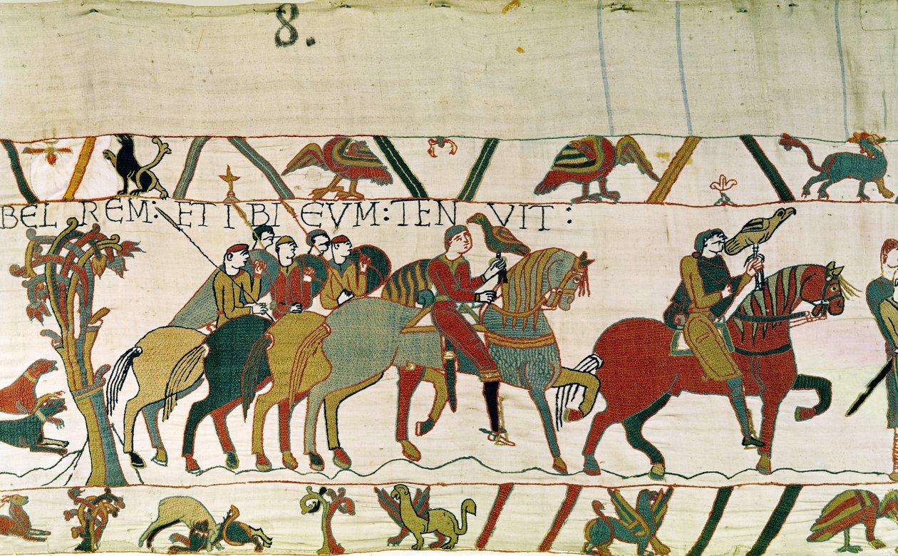 Le comte Guy conduit Harold à Beaurain où il le retient, Tapisserie de Bayeux - Unbekannt Unbekannt