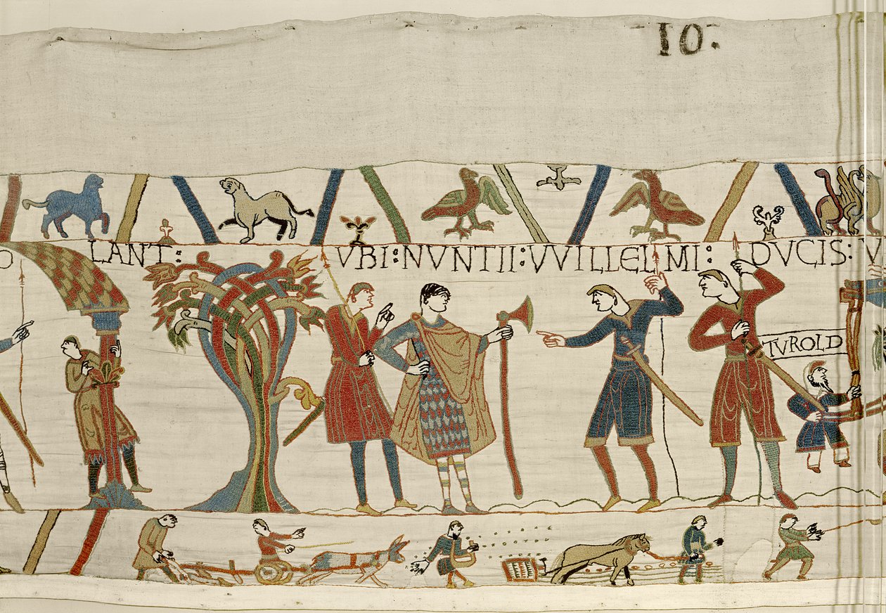 Les envoyés du duc Guillaume sont envoyés au comte Guy de Ponthieu, Tapisserie de Bayeux - Unbekannt Unbekannt