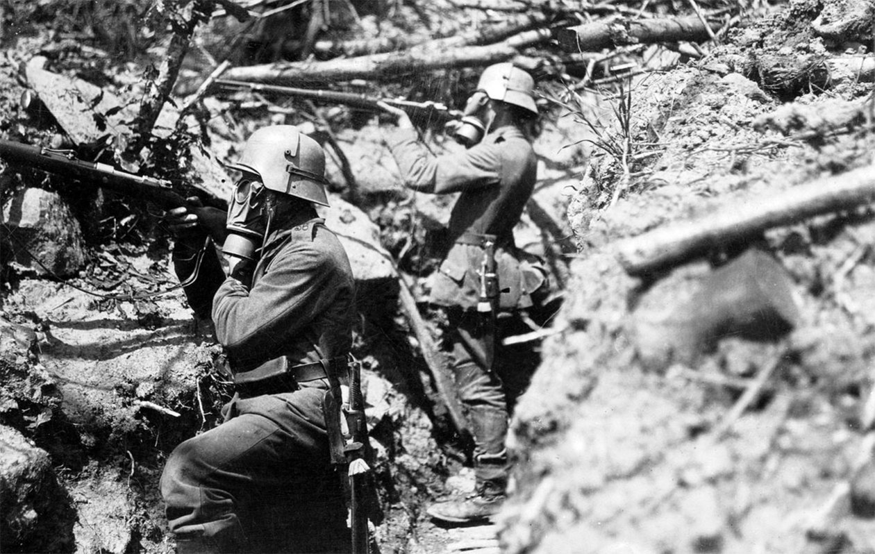 Infanterie de communication allemande dans les tranchées - Unbekannt Unbekannt
