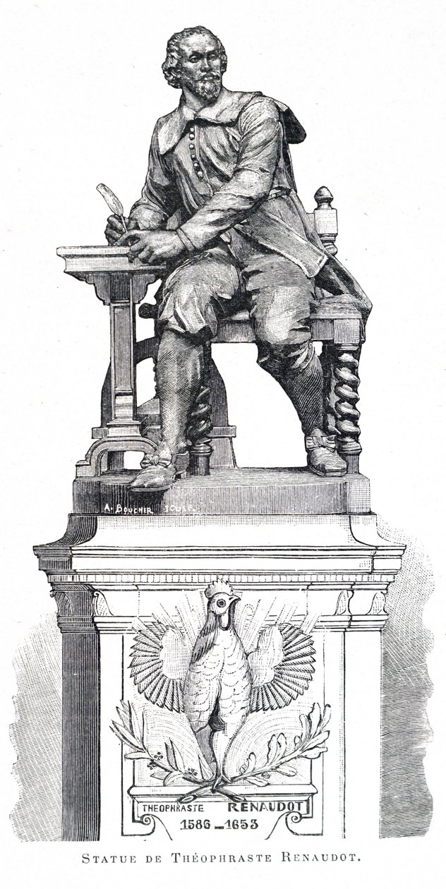 Une statue de Théophraste Renaudot - Unbekannt