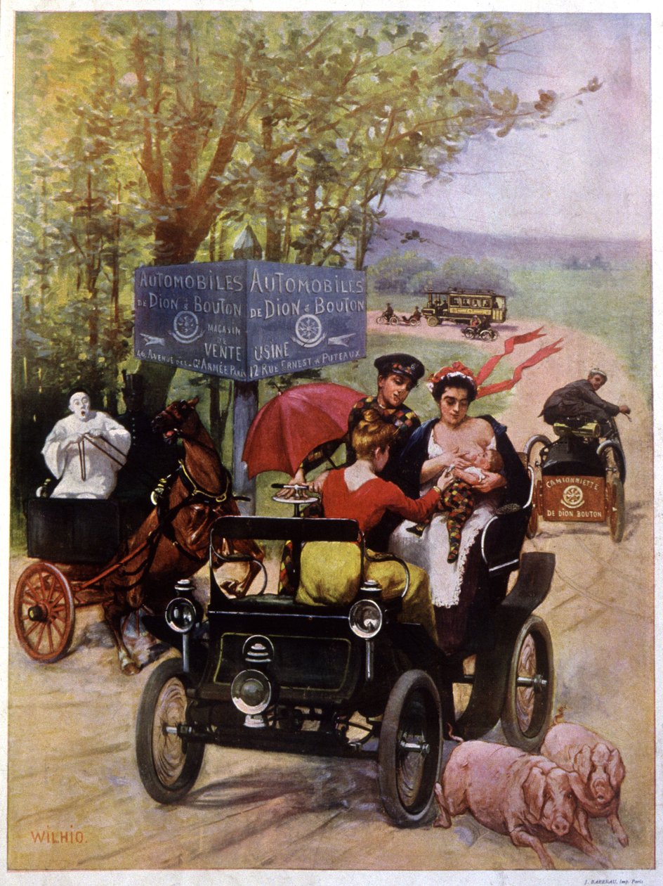 Publicité de Wilhio pour les automobiles de Dion Bouton France fin du 19e siècle - Unbekannter Künstler