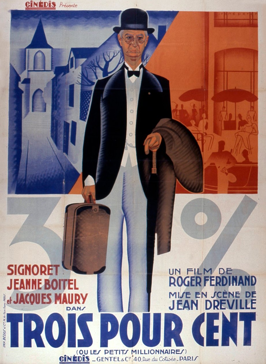 Affiche du film Trois pour cent de Jean Dréville 1933 - Unbekannt
