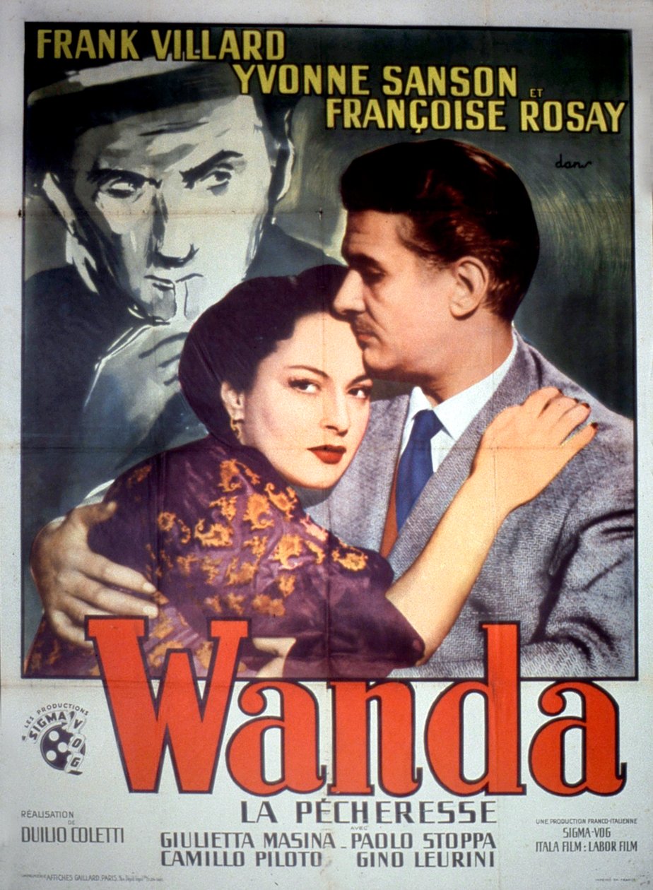Affiche du film Wanda la pécheresse de Duilio Coletti avec Frank Villard, Yvonne Sanson et Françoise Rosay 1952 - Unbekannt