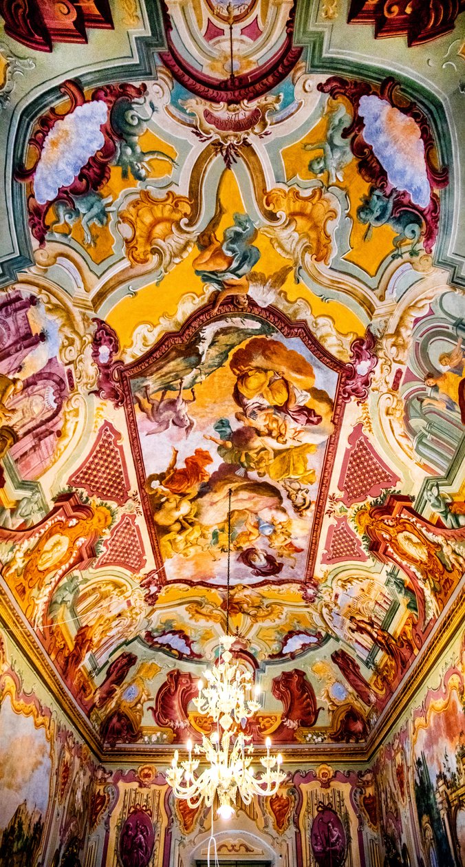 Salle Arcadia avec fresques de Domenico Carella, Palazzo Ducale, Martina Franca, Apulia, Italie, Europe (photo) - Unbekannter Künstler