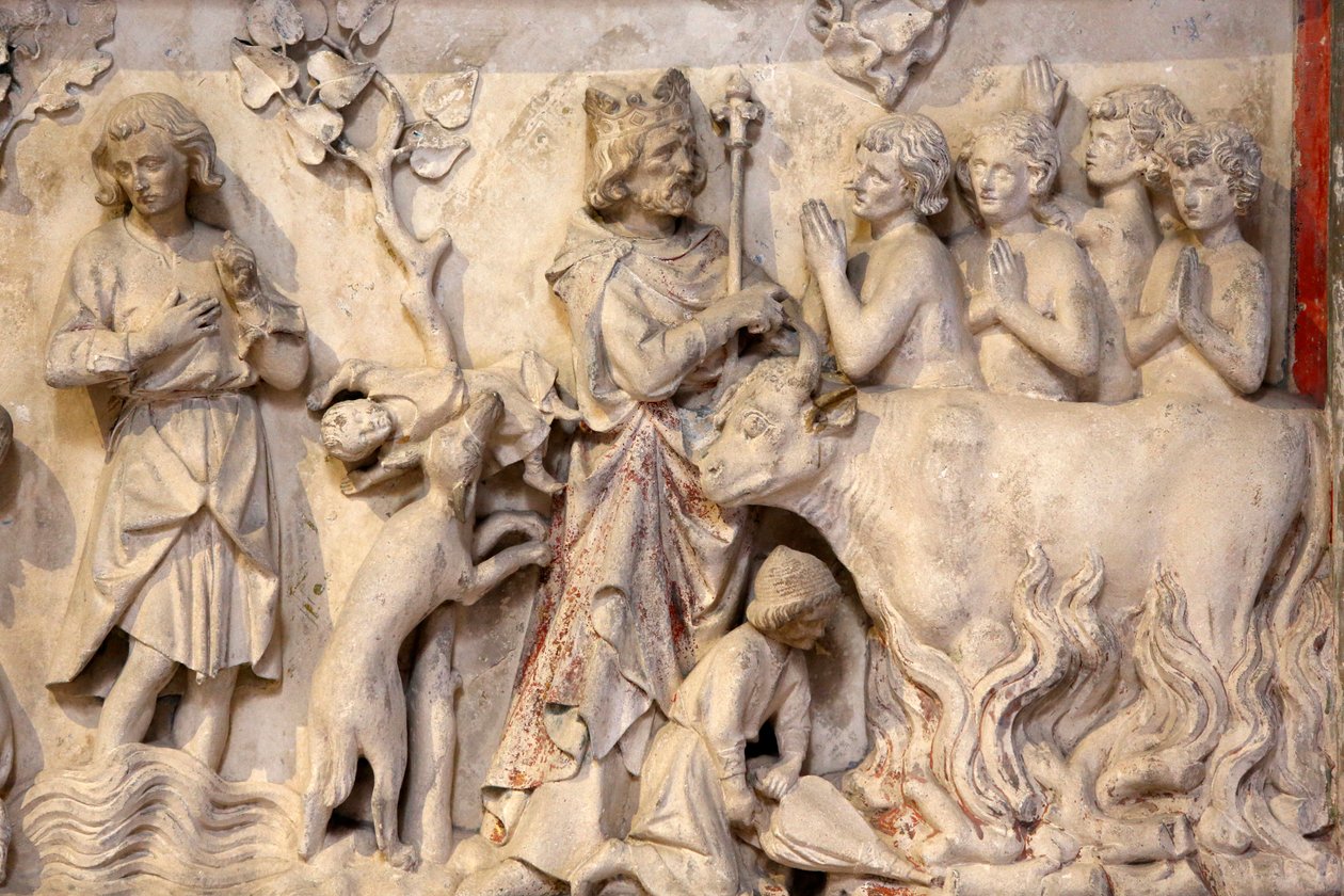 Basilique de Saint-Denis, Bas-relief, Représentation d