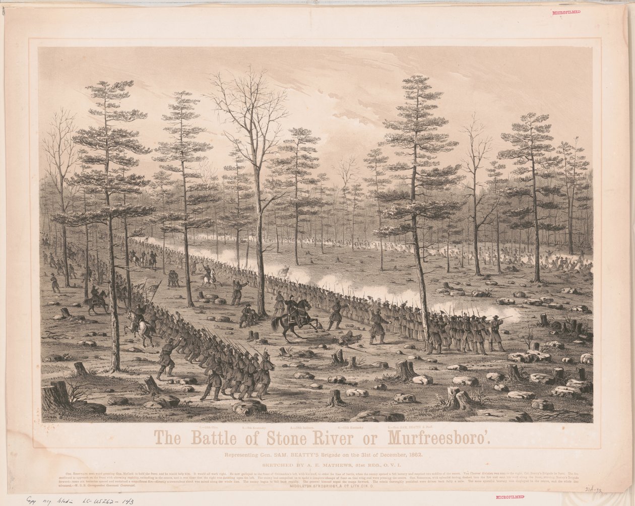 Bataille de la rivière Stone ou bataille de Murfreesboro, 31 décembre - Unbekannt