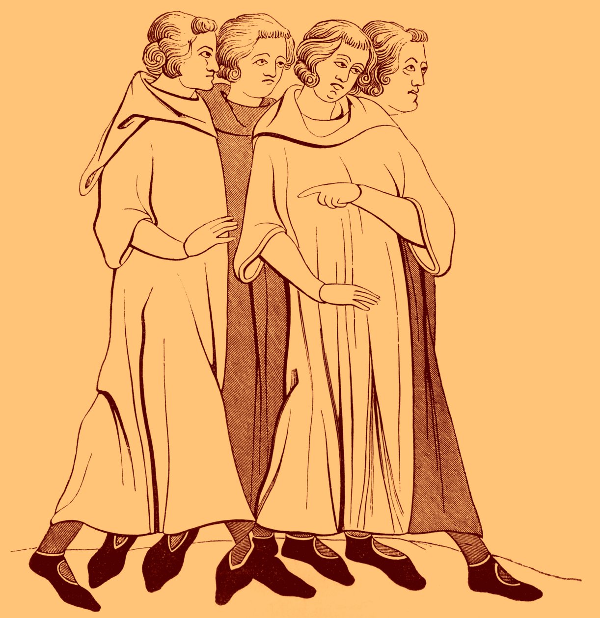 Bourgeois à la fin du XIIIe siècle - Unbekannter Künstler