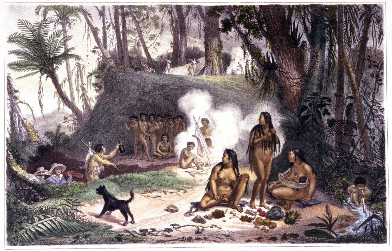 Brésil. Camp indien Cabocle à Cantagallo - Unbekannter Künstler