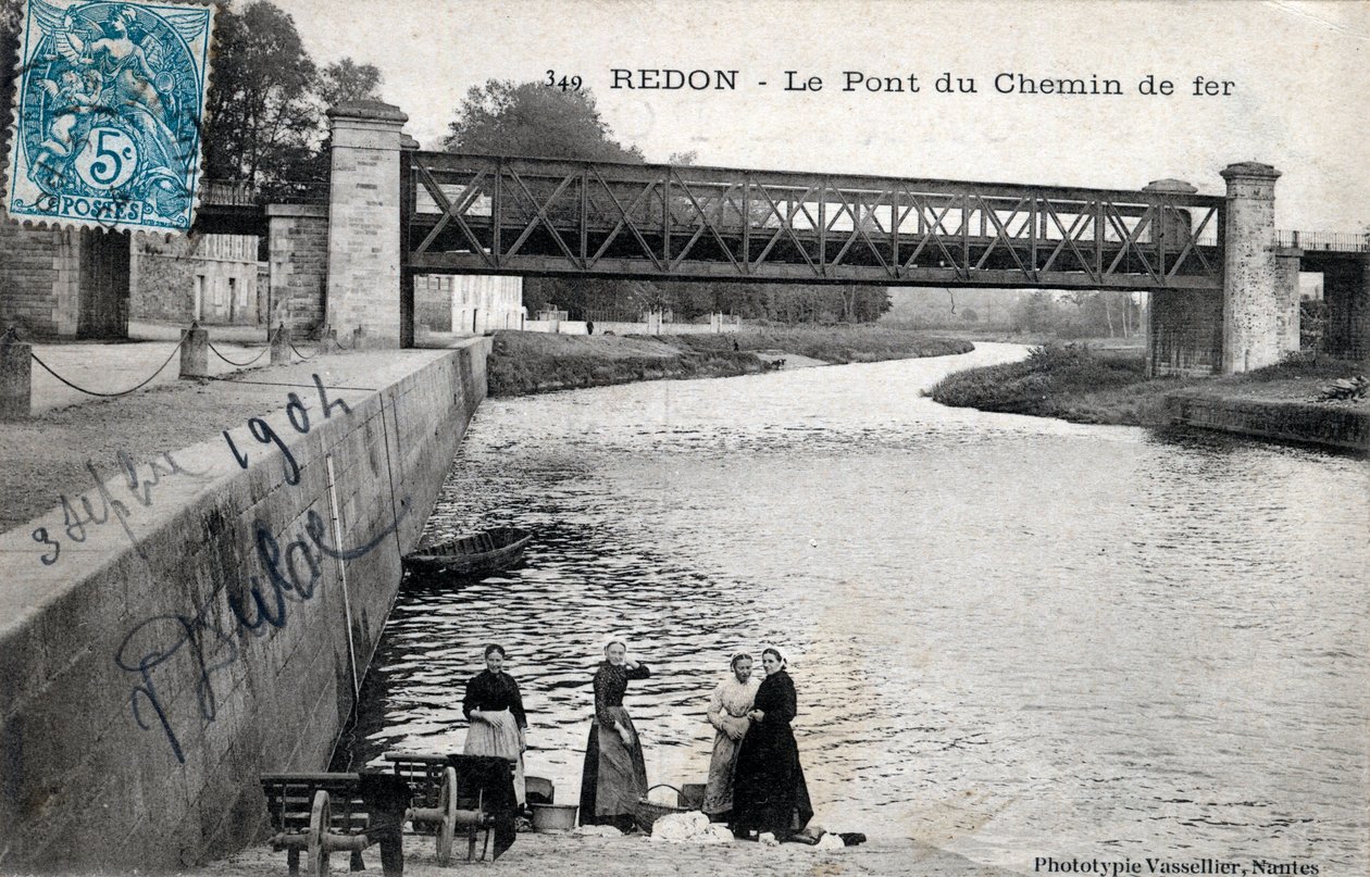Bretagne, Ille-et-Vilaine (35), Redon : le pont ferroviaire - Unbekannt